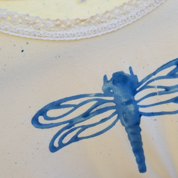 Dragonfly Boho Upcycled Tank Summer Tunic dress - Picture 3 of 7